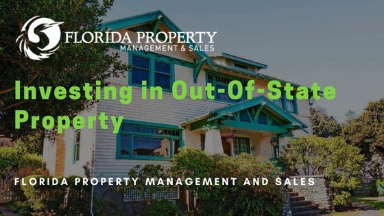 Title &Quot;Investing In Out-Of-State Property&Quot; Over Image Of White House With Blue Details.
